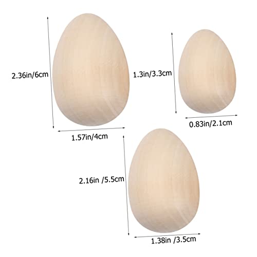 Toddmomy 30 Stück Teiliges Holz Eier zum Bemalen Simulationseier für DIY Ostern Dekoration Kleine Holz Eier für und Wohnzimmertisch von Toddmomy