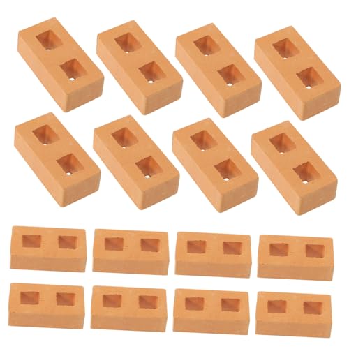 Toddmomy 30 Stück Teiliges Miniatur Ziegelsteine aus Kinderfreundlichem Keramik Kunststoff Realistisch Gestaltet für DIY Landschaftsmodelle Sandkasten Dekoration und Kreative von Toddmomy