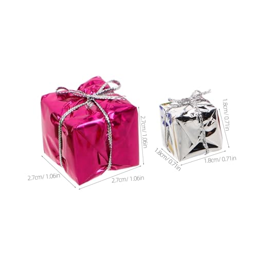 Toddmomy 30 Stück Teiliges Miniatur-weihnachtsgeschenkbox Schaumstoff Bunte Kleine Geschenkboxen für Puppenhaus-Dekoration Miniatur Weihnachtsornamente für Bastelprojekte Festliche Szene von Toddmomy