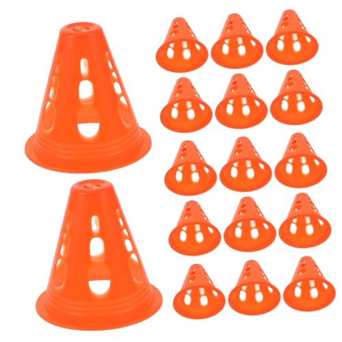Toddmomy 30 Stück Teiliges Roller Skate Trainingskegel Stabile Bruchsichere Hindernis Markierung Leuchtendem Orange Platzsparend Stapelbar Geeignet für Skate und Sporttraining von Toddmomy
