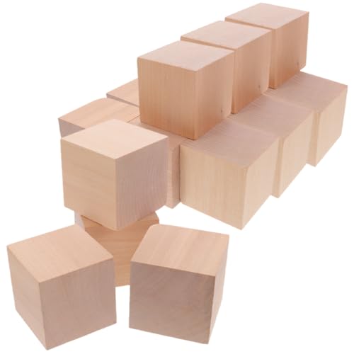 Toddmomy 30 Stück Unbehandelte Holzblöcke Kreative Lernspielzeuge für Fördert Geschicklichkeit und Kreativität für DIY Projekte und Interaktive Spiele von Toddmomy