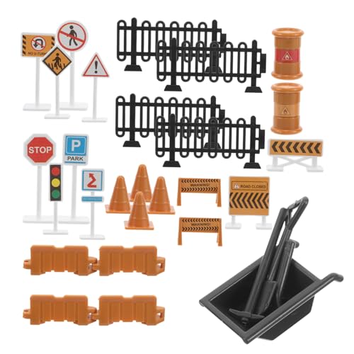 Toddmomy Spielzeichen-Set Verkehrszeichen 30-teilig Lernspielzeug Für Jungen Und Mädchen Verkehrsspielzeug Sichere Materialien von Toddmomy