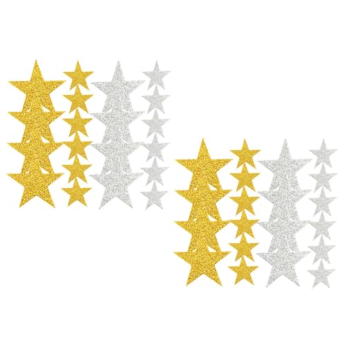 Toddmomy 300 Stück Glitzernde Fünfzackige Sternaufkleber Selbstklebende Moosgummi Sticker für DIY Bastelprojekte Partydekoration und Kreative Anwendungen Toddmomy 300 Stück Glitzernde Fünfzackige Sternaufkleber Selbstklebende Moosgummi Sticker für DIY Bastelprojekte Partydekoration und Kreative Anwendungen von Toddmomy