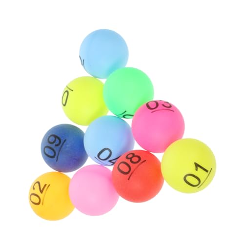Toddmomy 30Stücke Farbige Nummern Bälle für Partyspiele Plastikkugeln für und Tombola für Festlichkeiten und Veranstaltungen von Toddmomy