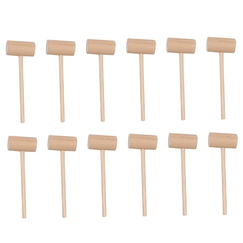 Toddmomy 30Stücke Mini Hummerhammer Holz Praktische Krabbenhummer Schlägel für Kuchen Meeresfrüchte für Familienfeiern Kinderhandspiele von Toddmomy