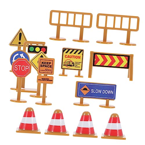 Toddmomy 30Stücke Mini Verkehrsschilder Für Teiliges Mit Aufklebern Kreativität Und Verkehrserziehung Für Gemeinsames Und Lernen von Toddmomy