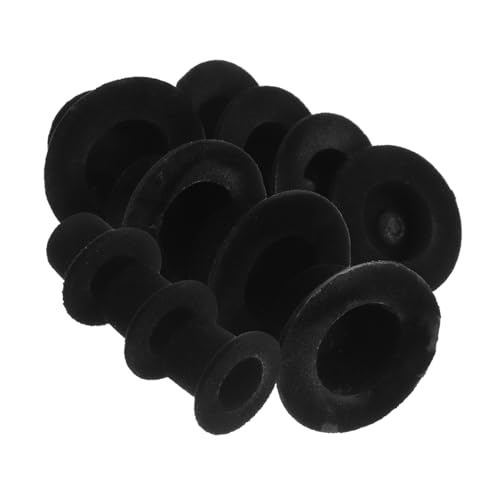 Toddmomy 30Stücke Puppenhüte Schwarze für DIY Bastelprojekte Weihnachtsdeko und Schneemann Hüte Beflocktes Kunststoffmaterial für Kreative Bastelarbeiten von Toddmomy
