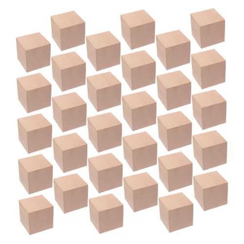 Toddmomy 30Stücke Quadratische Holzwürfel Bausteine Für Frühe Lernspiele Pädagogisches Farben Und Praktischen Fähigkeiten von Toddmomy