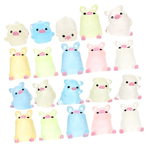 Toddmomy 30stücke Miniatur Schwein Figuren Leuchtende Resin Tierornamente Für Garten Auto Und Landschaftsdekoration Kreative Piggy Dekorationen Für Heimwerker-projekte von Toddmomy