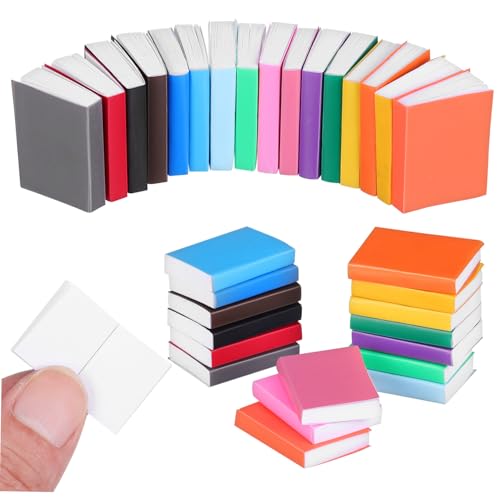 Toddmomy 32Stücke Miniaturbücher für Puppenhäuser Leere zum Basteln Dekorative Puppenhaus Zubehörteile für Schlafzimmer und Leseraumgestaltung von Toddmomy