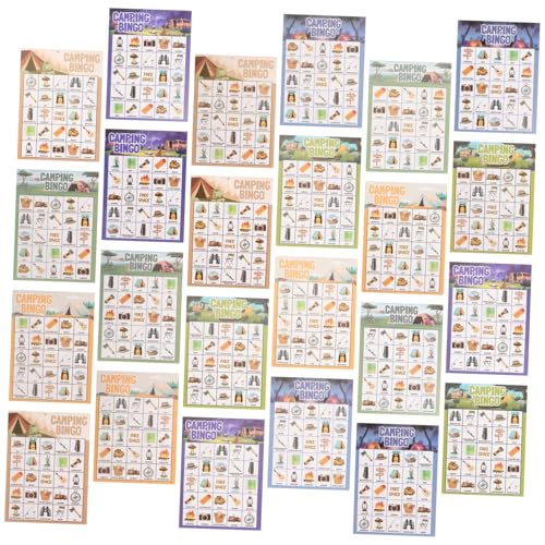 Toddmomy 33 Stück Teiliges Camping Bingo Spiel Kartenset Tragbar für Familie und Freunde Interaktives Outdoor Spiel für Erwachsene für Sommer Camping Teamwettbewerbe und Gruppenspiele Toddmomy 33 Stück Teiliges Camping Bingo Spiel Kartenset Tragbar für Familie und Freunde Interaktives Outdoor Spiel für Erwachsene für Sommer Camping Teamwettbewerbe und Gruppenspiele von Toddmomy