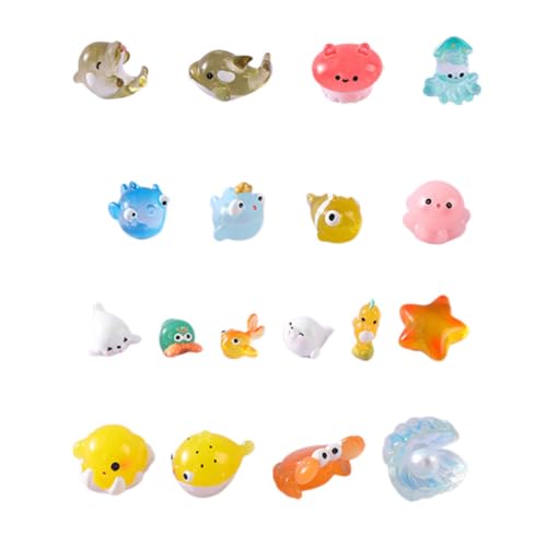 Toddmomy 36 Stck Teiliges Miniatur Meerestiere Niedliche Harz Figuren Deko für Aquarium Terrarium DIY Landschaftsgarten Detailreiche Tierornamente Vielseitige Fischbecken Dekoration von Toddmomy