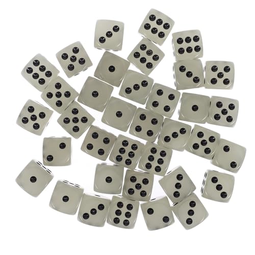 Toddmomy 36 Stück Leuchtende Würfel Sechsseitige Acryl Dice für Partyspiele Tischspiele und Kartenspiele Tragbare Spielwürfel für und Freizeitaktivitäten von Toddmomy