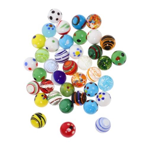 Toddmomy 38Stücke Glasmurmeln Dekorative Glaskugeln für Aquarien und Vasen Langlebige Spielzeugmurmeln für Heimdekoration Robustes Glasmaterial für Kreative von Toddmomy