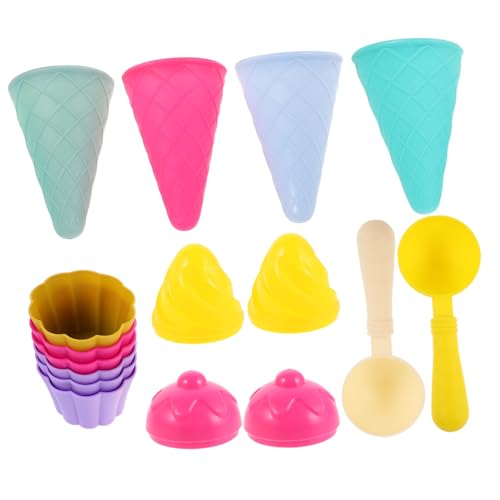 Toddmomy 3Er-Set Teiliges Sandspielzeug Eiscremeformen mit Ergonomischem Griff Leicht Kreative Rollenspiele für Strand und Außenbereich Fördert Fantasie und Eltern Junge Mädchen von Toddmomy