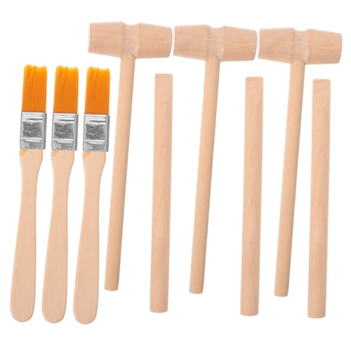 Toddmomy 3Sätze Edelstein Grab Für Teiliges Ausgrabungsspielzeug Mit Holzhammer Meißel Und Pinsel DIY Zum Graben Lernspielzeug Für Kleine Archäologen von Toddmomy