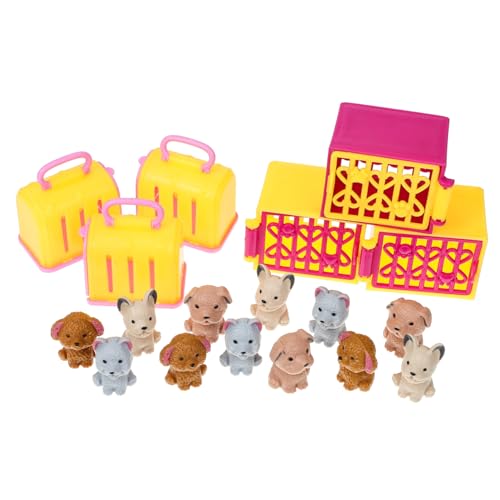 Toddmomy 3sätze Teiliges Miniatur-hundehütte Mit Kleinen Hunden Dekoration Für Spielzeughäuser Und Kreative Landschaften von Toddmomy