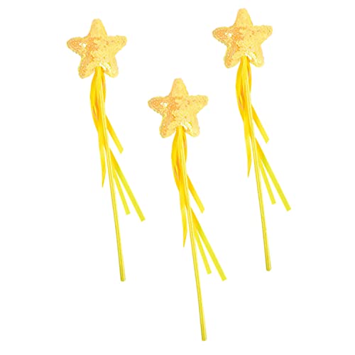 Toddmomy 3Stücke Glitzernde Feenstäbe für Sternförmige Zauberstäbe für Bühnenaufführungen Cosplay und Partys Exquisites Märchen Leuchtenden Farben von Toddmomy