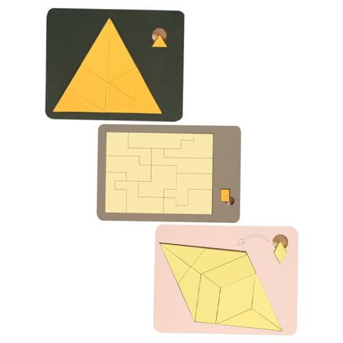 Toddmomy 3Stücke Holzpuzzle Lernspielzeug für DIY Puzzle für Kleinkinder Fördert Feinmotorik und Hand Auge Koordination Kreatives Holzspielzeug zur Unterhaltung und Entwicklung von Toddmomy
