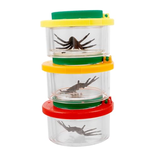 Toddmomy 3Stücke Insekten Beobachtungsbox mit Vergrößerungslinse Insektensammelbehälter für Lernen und Erkunden der Natur für Garten und Outdoor Aktivitäten Toddmomy 3Stücke Insekten Beobachtungsbox mit Vergrößerungslinse Insektensammelbehälter für Lernen und Erkunden der Natur für Garten und Outdoor Aktivitäten von Toddmomy