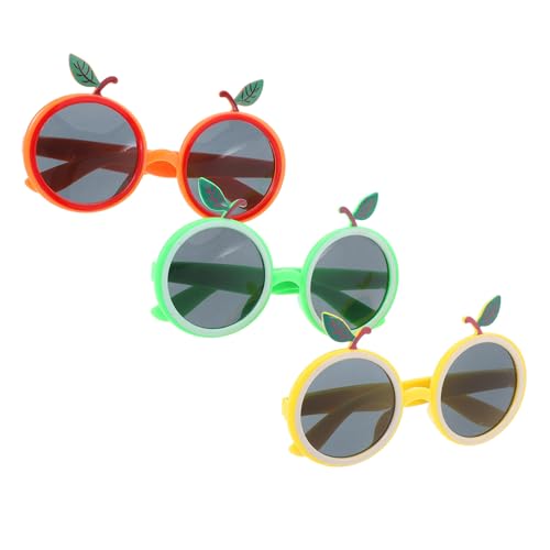 Toddmomy 3Stücke Lustige Kostümbrillen im Stil Tropische Partysonnenbrillen Orange und Accessoires für Hawaii Feiern und Feste von Toddmomy