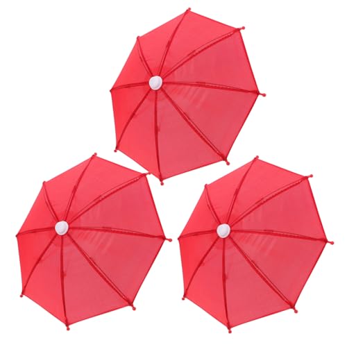 Toddmomy 3Stücke Mini Puppen Regenschirm Öffnender Mini Regenschirm Für Puppen Amerikanisches Puppen Zubehör Puppenhaus Reisespielzeug Kreative Spielstunden von Toddmomy
