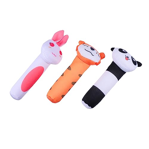 Toddmomy 3Stücke Plüsch Tier Rasseln für Neugeborene Greifspielzeug mit Glocke Hautfreundlich und Sicher Fördert die Sensorische Entwicklung für Kleinkinder Toddmomy 3Stücke Plüsch Tier Rasseln für Neugeborene Greifspielzeug mit Glocke Hautfreundlich und Sicher Fördert die Sensorische Entwicklung für Kleinkinder von Toddmomy