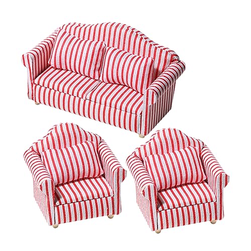 Toddmomy 3Stücke Sofa Teilig Streifen Couch Modell für Puppenhaus Hochwertiges Zubehör für Miniaturdekoration und DIY Projekte Langlebig und Detailreich Toddmomy 3Stücke Sofa Teilig Streifen Couch Modell für Puppenhaus Hochwertiges Zubehör für Miniaturdekoration und DIY Projekte Langlebig und Detailreich von Toddmomy