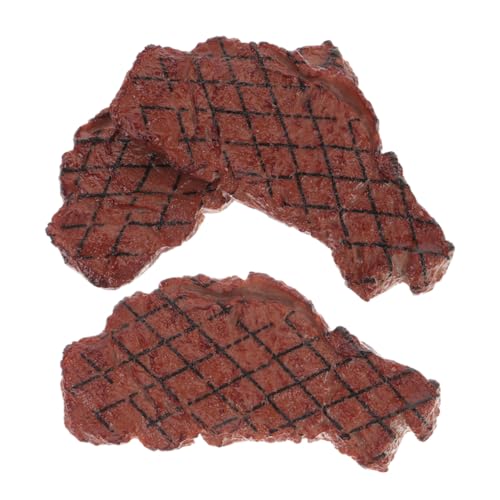 Toddmomy 3Stücke Teiliges Gefälschtes Steakmodell aus Lebensmittelechtem Material Realistisches Fleischdisplay für Restaurantdekoration für Innenräume und Präsentationen Toddmomy 3Stücke Teiliges Gefälschtes Steakmodell aus Lebensmittelechtem Material Realistisches Fleischdisplay für Restaurantdekoration für Innenräume und Präsentationen von Toddmomy
