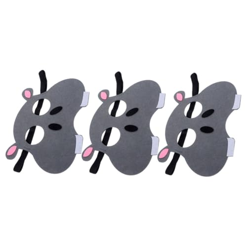 Toddmomy 3Stücke Tiermasken Halbgesichtsmaske für Lustige Halloween und Cosplay Maske aus Vliesstoff für Partys und Karneval Robust und Sicher von Toddmomy
