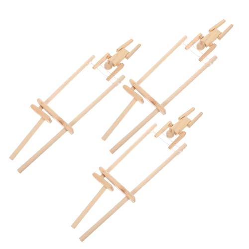 Toddmomy 3Stücke Unvollendete Holz Actionfiguren zum Basteln DIY Holzpuppen für Kreative Projekte Fördert Hand Auge Koordination Robustes und Sicheres Material von Toddmomy
