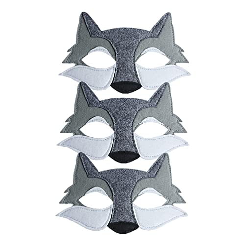 Toddmomy 3st Tiere Gefühlt Halb- Für Halloween-wolf-maske Maskerademaske Für Frauen Gruselmasken Wolf Partygeschenke Wolf Maskerade Maske Großes Böses Wolfsspielzeug Cosplay Augapfel Kind von Toddmomy