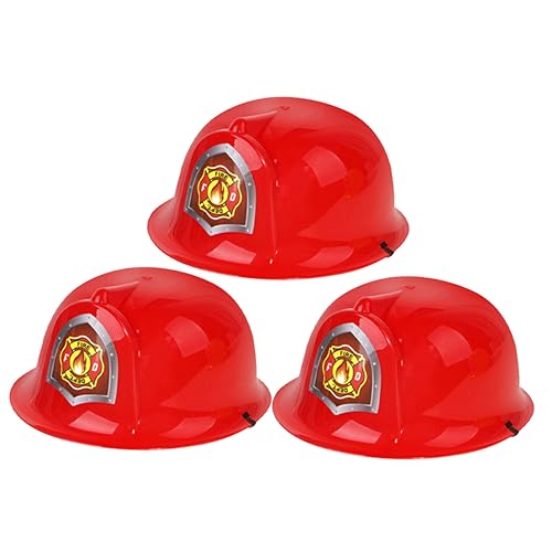 Toddmomy 3stücke Feuerwehrhelm Junge Mädchen Feuerwehrhelm Helm Feuerwehrkostüm-requisite Feuerwehrkostüm-accessoire Für Jungen Mädchen Geburtstag Halloween Party Zubehör von Toddmomy