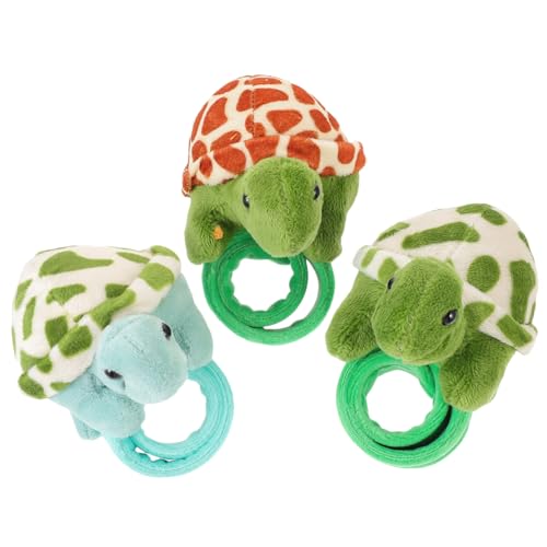 Toddmomy 3stücke Teiliges Kuscheltier Slap Armbänder Plüsch Schildkröte Armreif Für Geburtstagsfeiern Halloween Und Weiche Bequeme Handgelenk-dekoration von Toddmomy