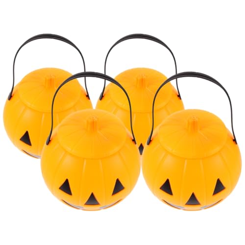 Toddmomy 4 Halloween Kürbis Eimer Plastik Kürbis Süßigkeiten Eimer Für Halloween – Handliche Süßigkeitenbehälter Für Partys Und Festliche Feiern von Toddmomy