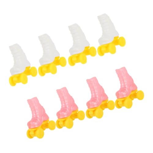 Toddmomy 4 Paar Mini -eisschuster Für Puppen Entzückende Puppen -Skating -Schuhe Puppenhaus Accessoires Roller Skate Props Doll Mini Roller Skate von Toddmomy