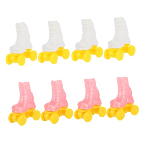 Toddmomy 4 Paar Puppen - Skates Für DIY Miniatur -rollschuh Skates Skate Für Puppen -DIY Dekorative Skate Model Miniatur Roller Skate von Toddmomy