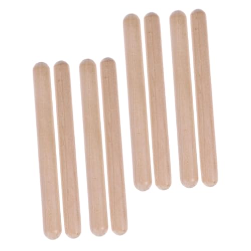 Toddmomy 4 Paare Holz Klanghölzer Rhythmusstöcke Percussion Instrument Zubehör Musikalisches Lernspielzeug für Vorschulkinder Ab Jahren Sicher Glatt Poliert von Rhythmus und Koordination von Toddmomy