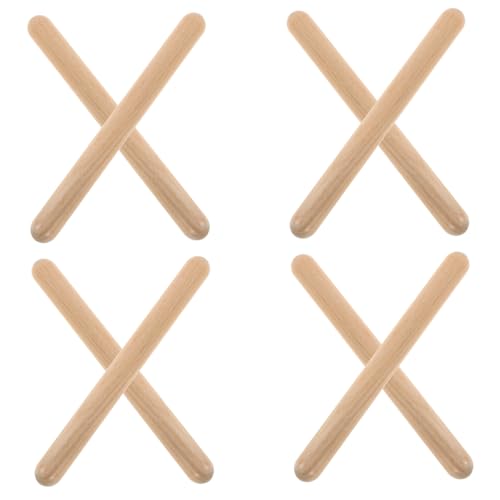 Toddmomy 4 Paare Schlagzeug für holzspielzeug musikinstrumente für Kinderinstrumente lernspielzeug Musikstöcke aus Holzstäben Holzkeule Khaki Toddmomy 4 Paare Schlagzeug für holzspielzeug musikinstrumente für Kinderinstrumente lernspielzeug Musikstöcke aus Holzstäben Holzkeule Khaki von Toddmomy