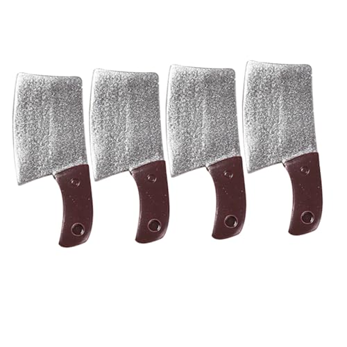 Toddmomy 4 STÜCKE Teiliges Miniatur Küchenutensilien Realistische Miniatur Messer Langlebig und Farbbrillant Geeignet für Puppenhaus Dekoration von Toddmomy