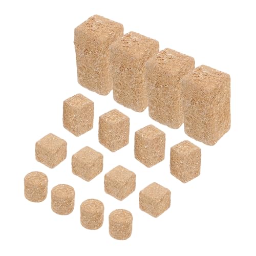 Toddmomy 4 Sätze Miniatur -Heuhaufen gefälschte Heuballen Miniatur-Basismaterial Heuballen zur Dekoration Bauernhof landwirtschaftliche Vorräte Mini Heu hölzern Hellbraun von Toddmomy