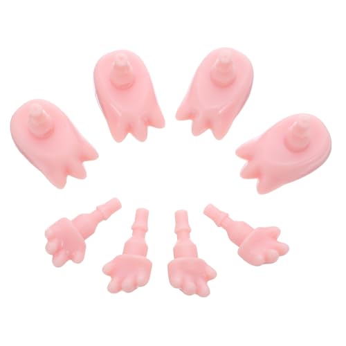 Toddmomy 4 Sätze Miniature Doll Hands und Feet Ersatzteile Realistische Kunststoffteile für DIY Puppenherstellung Action Figure Hände und Füße Kreative Bastelzubehör für Sammler von Toddmomy