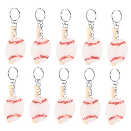 Toddmomy 4 Sätze Teiliges Schlüsselanhänger Mit Baseball Design Dekorative Schlüsselketten Für Sportliebhaber Taschen Und Schlüssel Dekoration 10 Stück * 4 von Toddmomy
