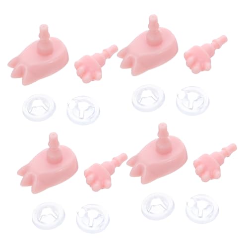 Toddmomy 4 Sets Miniatur Puppenhände Und Füße Realistische Kunststoff Hand Und Fußgelenke Für DIY Puppenherstellung Zubehör Actionfigur Bastelbedarf von Toddmomy