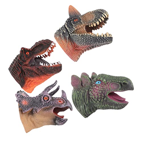 Toddmomy 4 Stück Dinosaurier Handpuppen Kinderhandspielzeug Geschichtenerzähl Handpuppe Tierspielzeug Handpuppe Rollenspiel Kinderspielzeug Handpuppe Für Rollenspiel Vinyl von Toddmomy