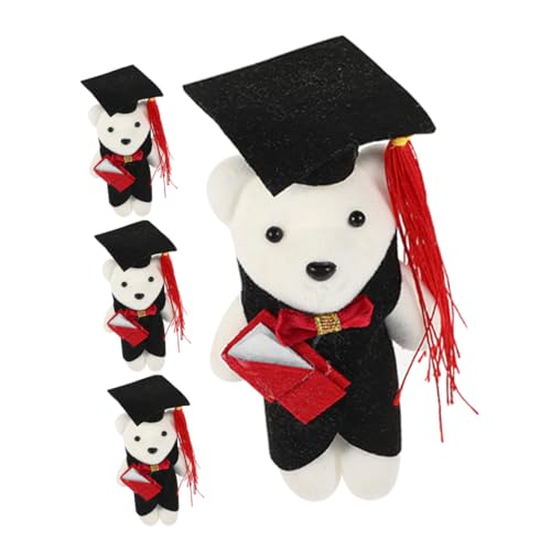 Toddmomy 4 Stück Dr Bear Puppe Plüsch Ornamente Grad Bär Abschluss Bär Beanie Dekorierter Bär Für Den Abschluss Grad Plüschtier Abschlusssaison Absolventen Bär Abschlussmütze von Toddmomy