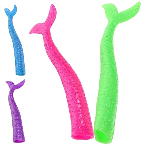 Toddmomy 4 Stück Meerjungfrau Fingerpuppen für Kleinkinder Handgefertigte Puppen mit Meerjungfrauenschwanz Spielzeug für Geschichtenerzählen und Kreative Fingeranimation von Toddmomy