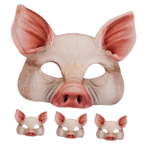 Toddmomy 4 Stück Halloween Schweine Halbgesichts Tiermasken für Erwachsene Atmungsaktive Cosplay Masken für Karneval Kostümfest Fasching Vielseitige Verkleidungsaccessoires Toddmomy 4 Stück Halloween Schweine Halbgesichts Tiermasken für Erwachsene Atmungsaktive Cosplay Masken für Karneval Kostümfest Fasching Vielseitige Verkleidungsaccessoires von Toddmomy