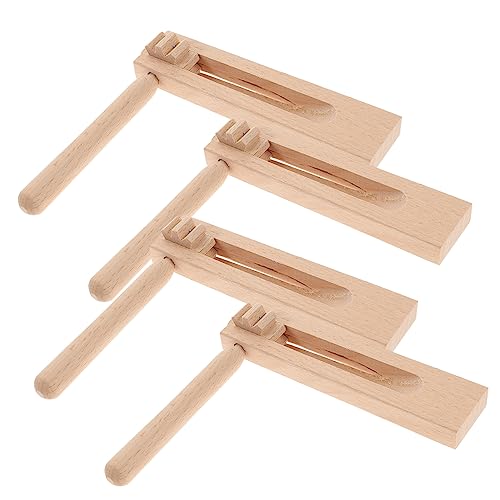 Toddmomy Holzkastagnetten 4 Stück für Kinder Manuell Drehbare Pädagogisches Musikspielzeug Sicheres Material für Frühe Spielzeug für Rhythmus und Ton Toddmomy Holzkastagnetten 4 Stück für Kinder Manuell Drehbare Pädagogisches Musikspielzeug Sicheres Material für Frühe Spielzeug für Rhythmus und Ton von Toddmomy
