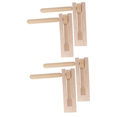 Toddmomy 4 Stück Holzratsche für Teiliges Musikinstrument aus Hochwertigem Holz Pädagogisches für Frühe Musikalische Bildung Sicher und Langlebig für Kleine Musiker von Toddmomy